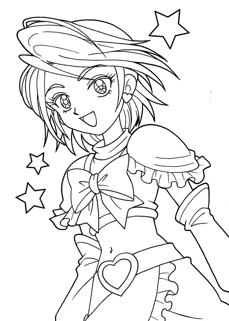 Free Coloring Pages Of Girls
 Pretty cure coloring pages for girls printable free