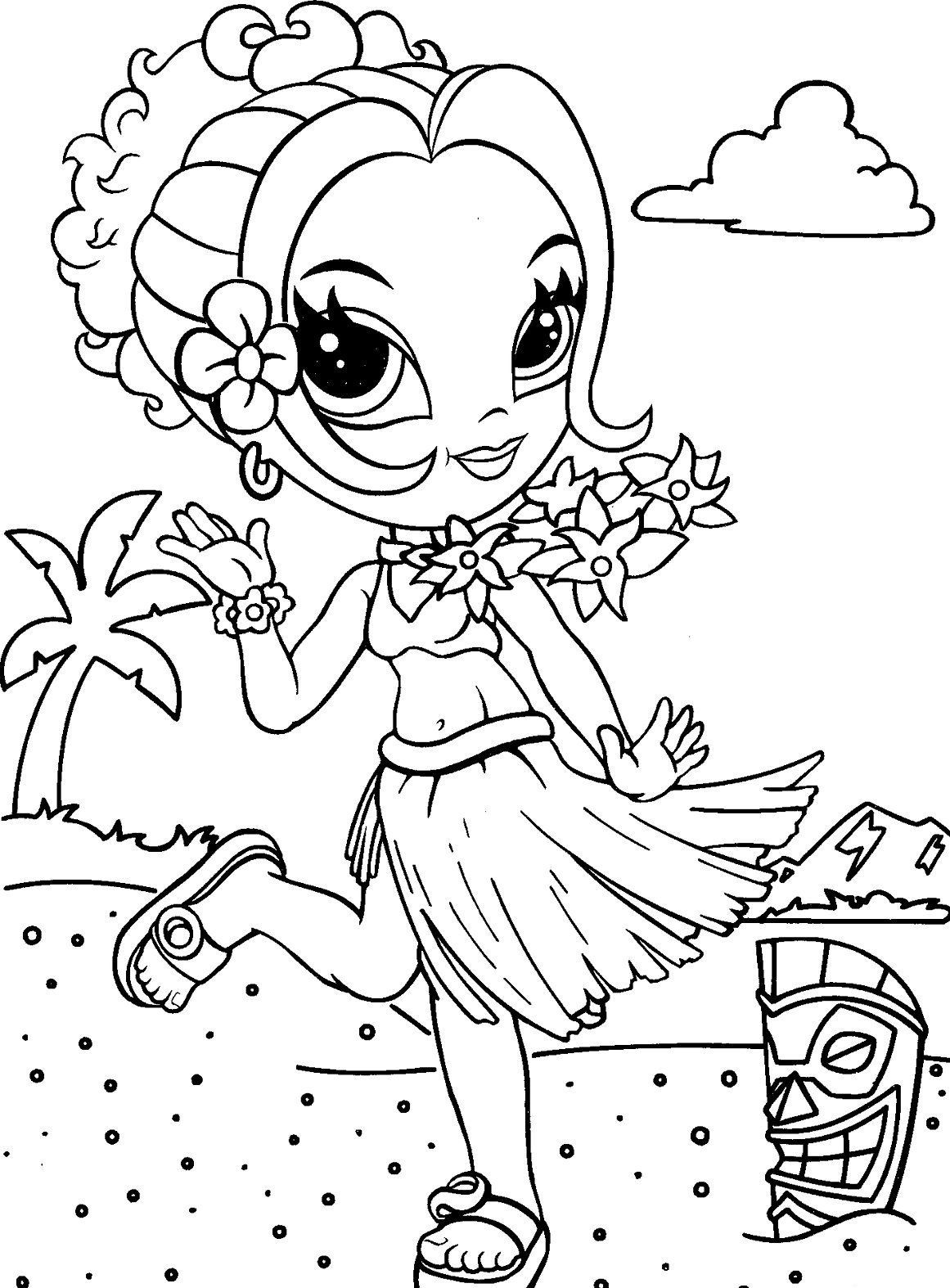Free Coloring Pages Of Girls
 Lisa frank coloring pages to and print for free