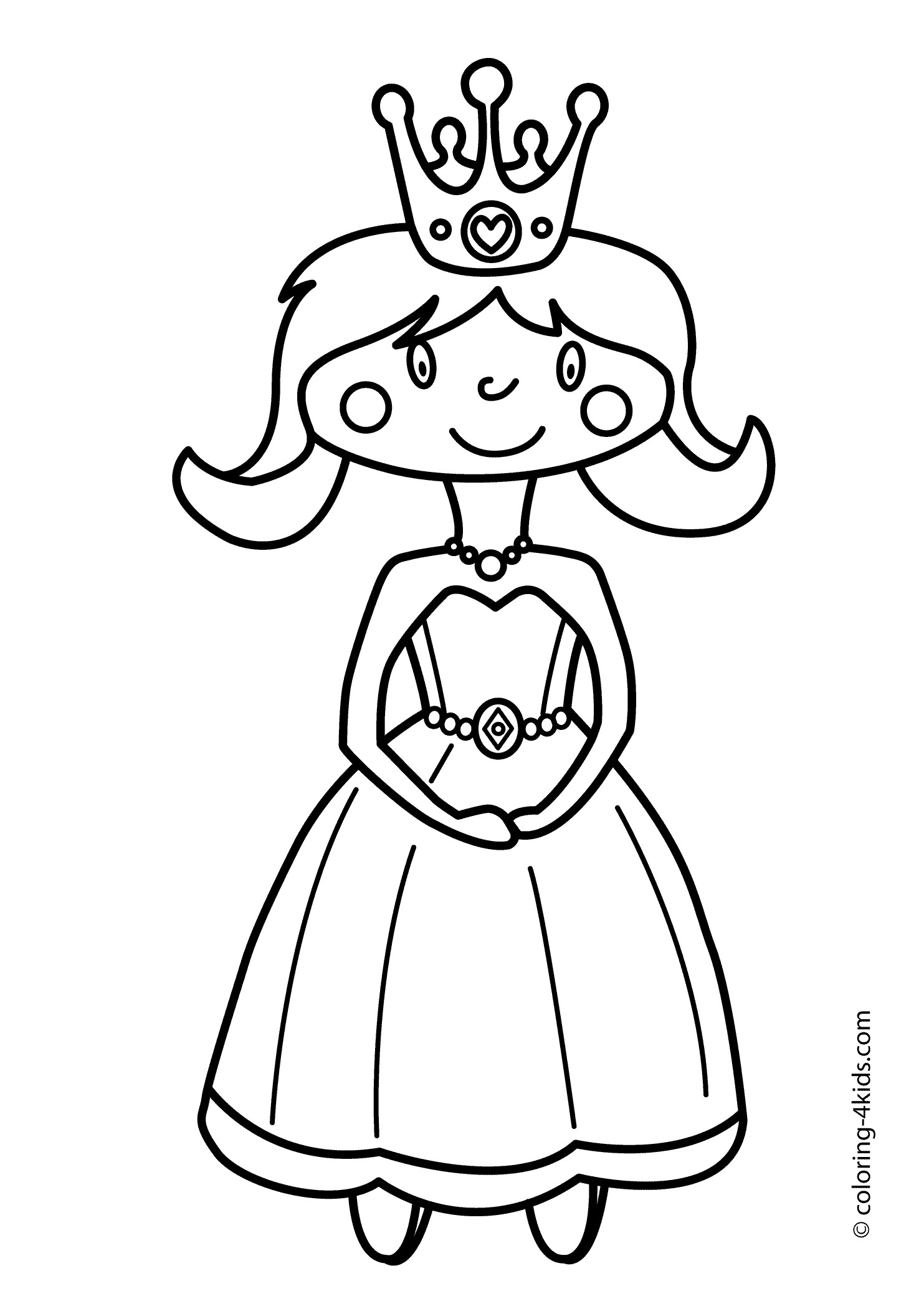 Free Coloring Pages Of Girls
 Cute Princesse Coloring pages for girls printable
