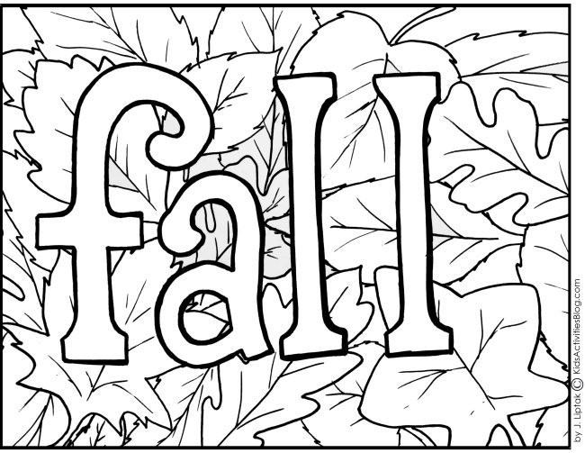Free Fall Coloring Pages For Kids
 4 Free Printable Fall Coloring Pages