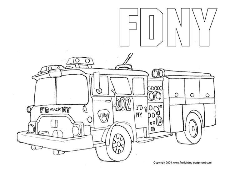 Free Fire Truck Coloring Pages Printable
 FDNY Fire Truck coloring pages free printable Enjoy