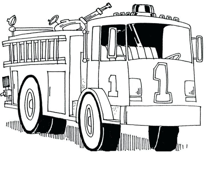 Free Fire Truck Coloring Pages Printable
 Fire Truck Drawing at GetDrawings