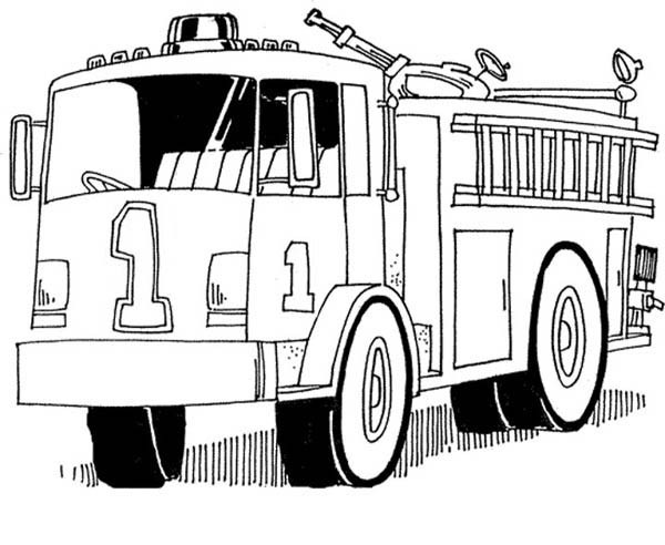 Free Fire Truck Coloring Pages Printable
 Firetruck 55 Transportation – Printable coloring pages