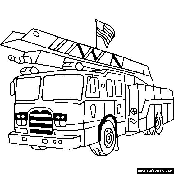 Free Fire Truck Coloring Pages Printable
 Free Truck Coloring Pages Color in this picture of a