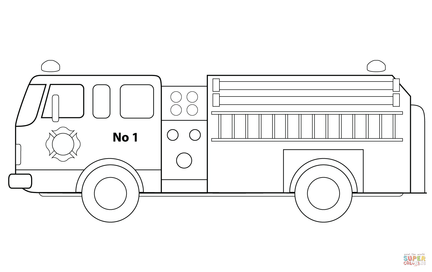 Free Fire Truck Coloring Pages Printable
 Fire engine coloring page