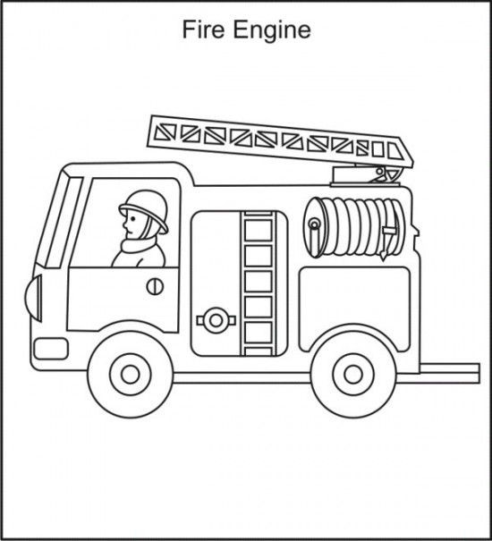 Free Fire Truck Coloring Pages Printable
 free printable fire truck with 2 person coloring pages for