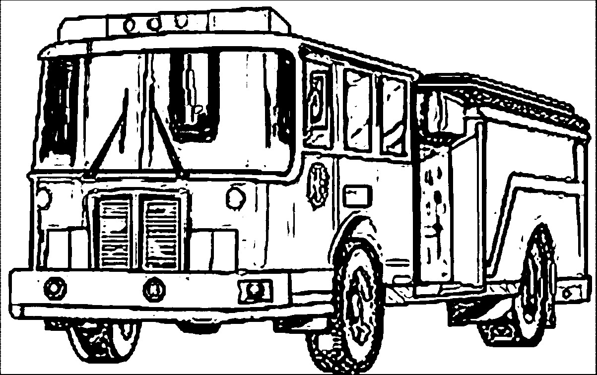 Free Fire Truck Coloring Pages Printable
 Fire Engine Drawing at GetDrawings