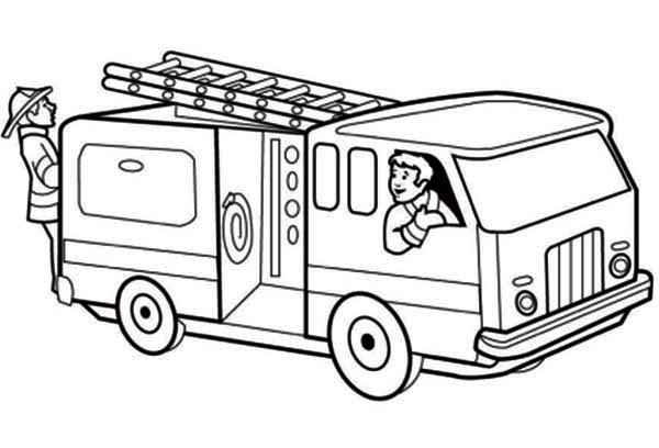 Free Fire Truck Coloring Pages Printable
 Firetruck 25 Transportation – Printable coloring pages