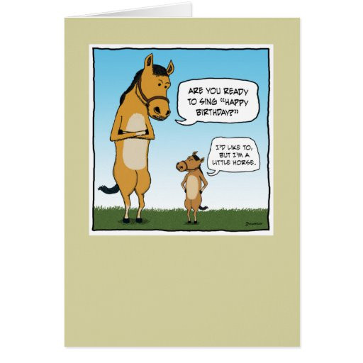Free Funny E Birthday Cards
 Funny birthday card Little Horse