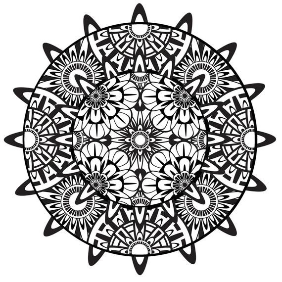 Free Mandala Coloring Pages For Adults
 Items similar to Mandala Coloring Page Mandala Printable