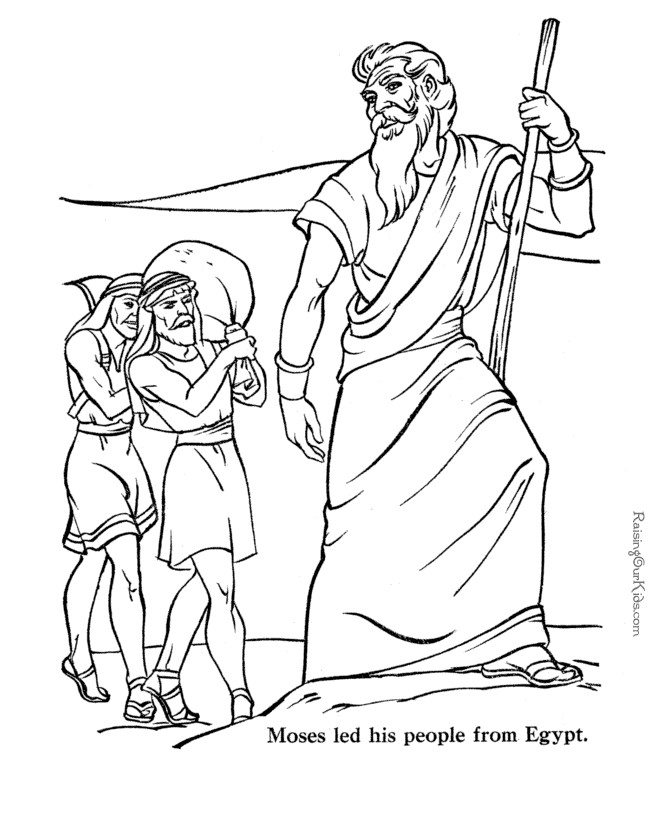 Free Printable Bible Coloring Pages
 Moses Printable Coloring Pages