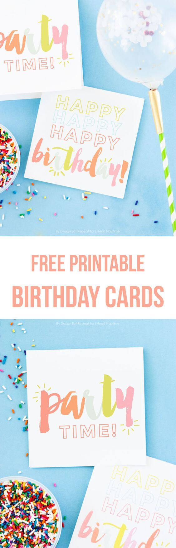 Free Printable Birthday Cards
 Adorable FREE printable birthday cards I Heart Naptime
