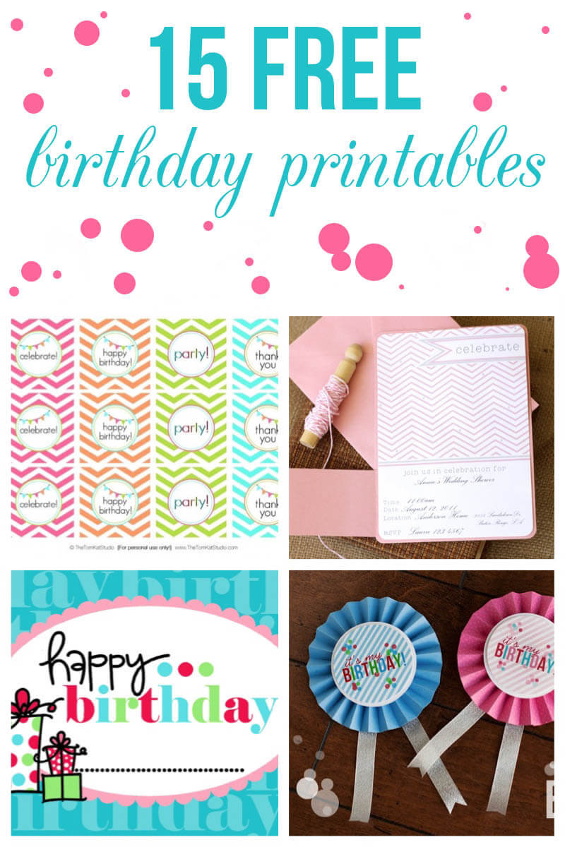 Free Printable Birthday Cards
 15 free birthday printables I Heart Nap Time
