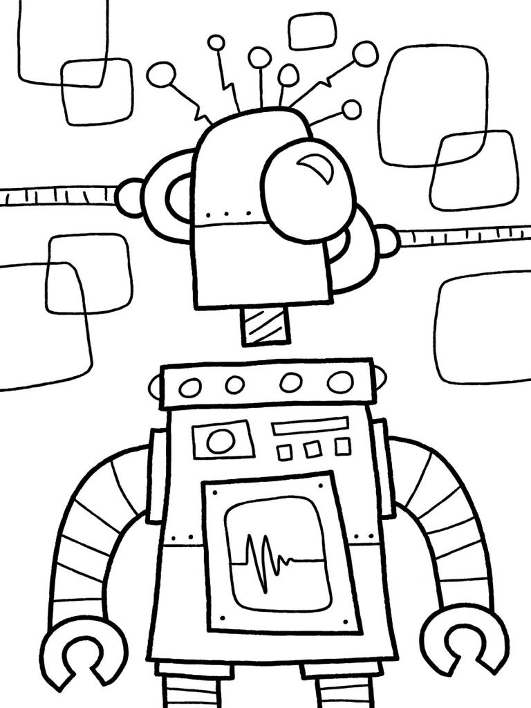 Free Printable Coloring Pages For Toddlers
 Free Printable Robot Coloring Pages For Kids