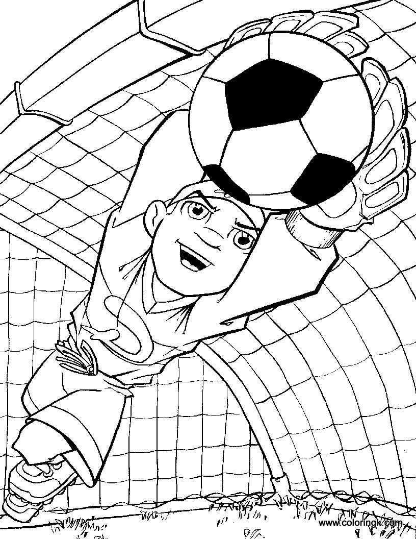 Free Printable Coloring Sheets For Boys
 Goalkeeper coloring page