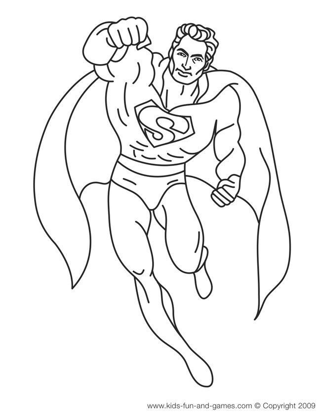 Free Printable Coloring Sheets For Boys
 Free Superman Coloring Pages For Boys