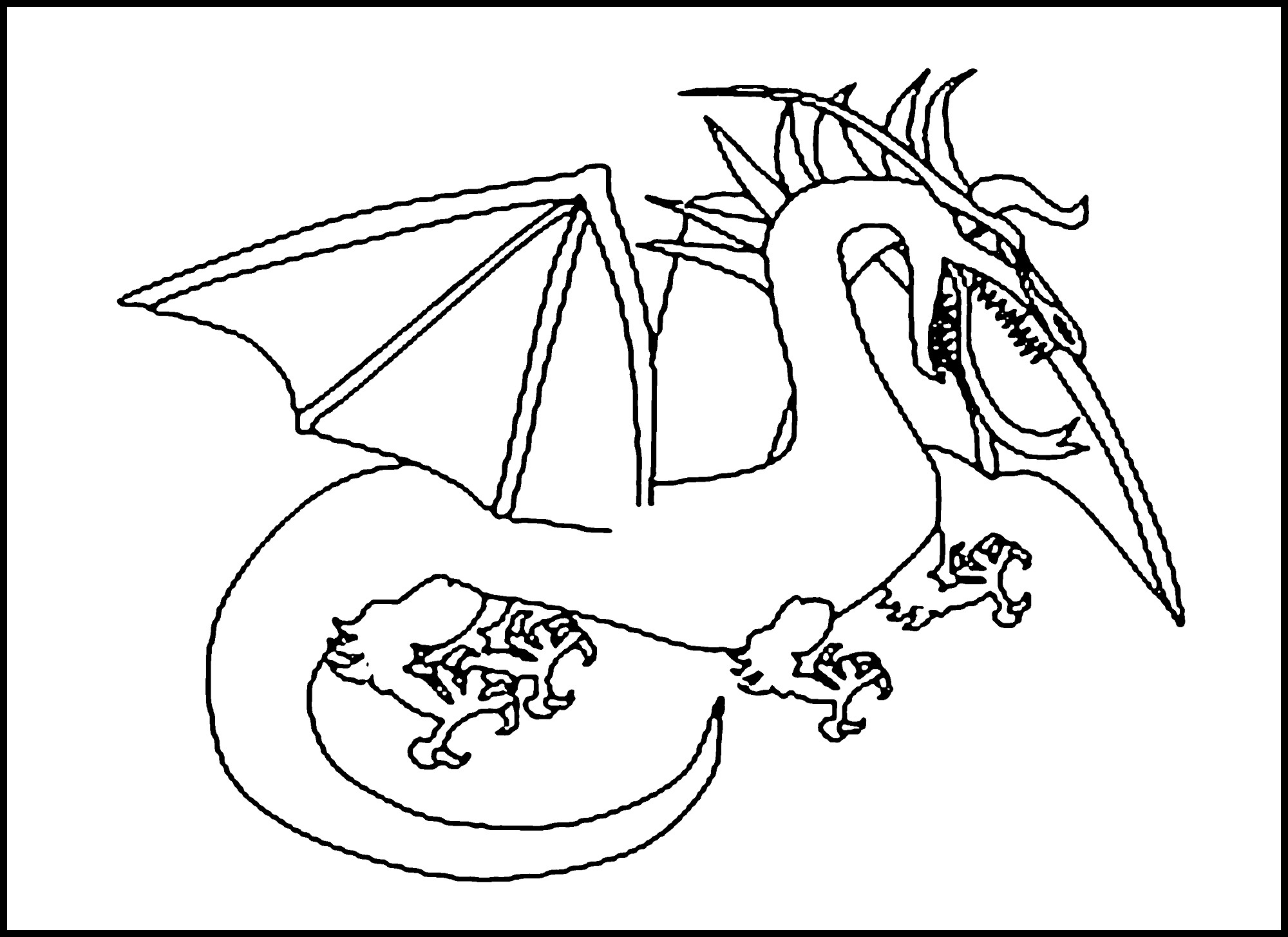 Free Printable Dragon Coloring Pages
 Dragon Coloring Pages Printable