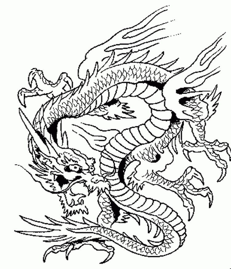 Free Printable Dragon Coloring Pages
 Free Printable Coloring Pages For Adults Advanced Dragons