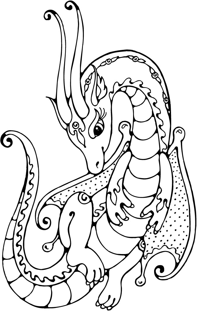 Free Printable Dragon Coloring Pages
 Dragon Coloring Pages