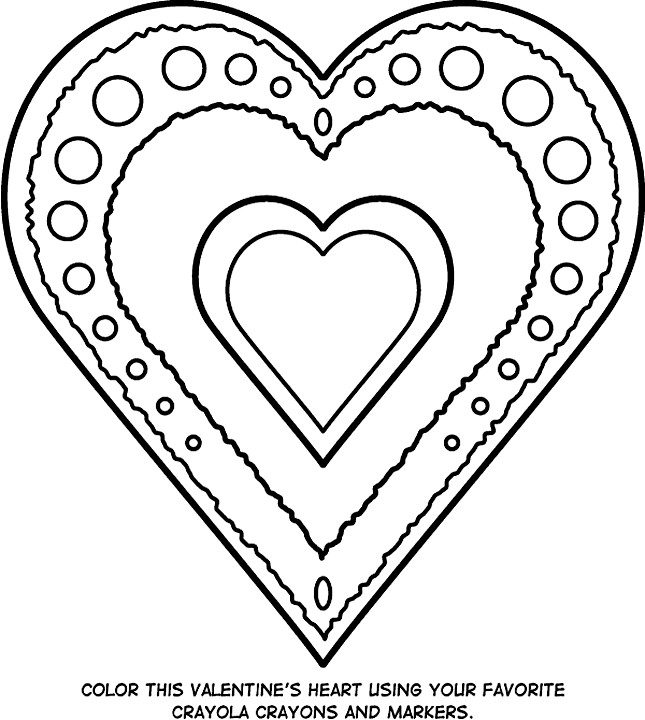 Free Printable Heart Coloring Pages
 Valentine s Heart