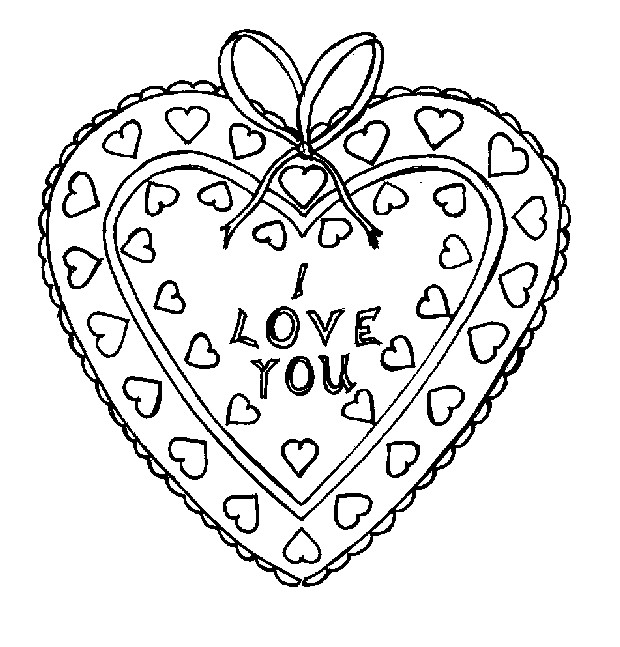 Free Printable Heart Coloring Pages
 Valentine Hearts Coloring Pages Free Heart Printables