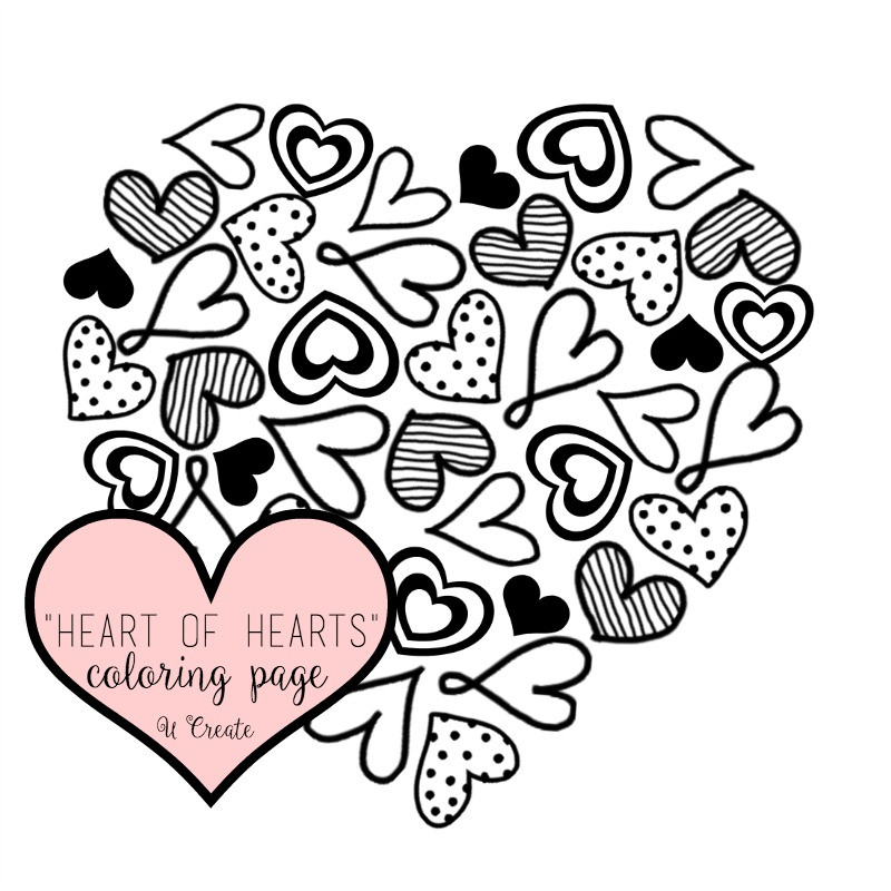 Free Printable Heart Coloring Pages
 Heart of Hearts Coloring Page or Printable U Create