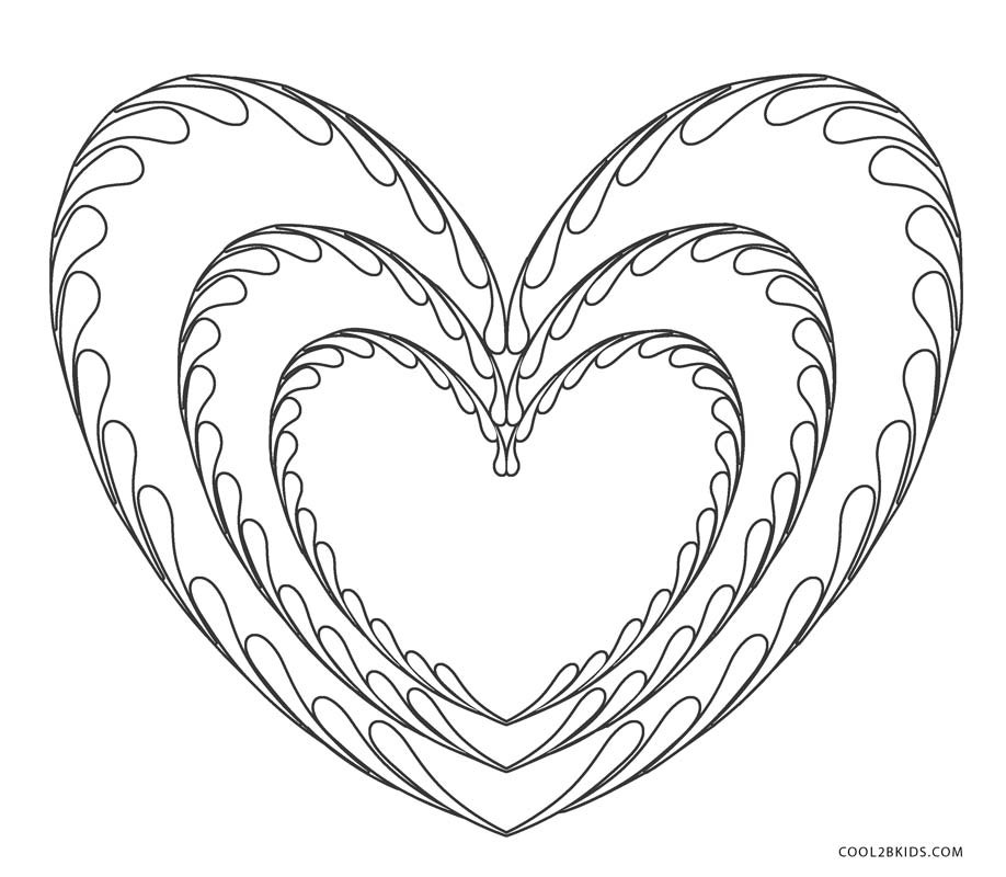 Free Printable Heart Coloring Pages
 Free Printable Heart Coloring Pages For Kids