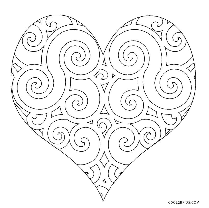 Free Printable Heart Coloring Pages
 Free Printable Heart Coloring Pages For Kids