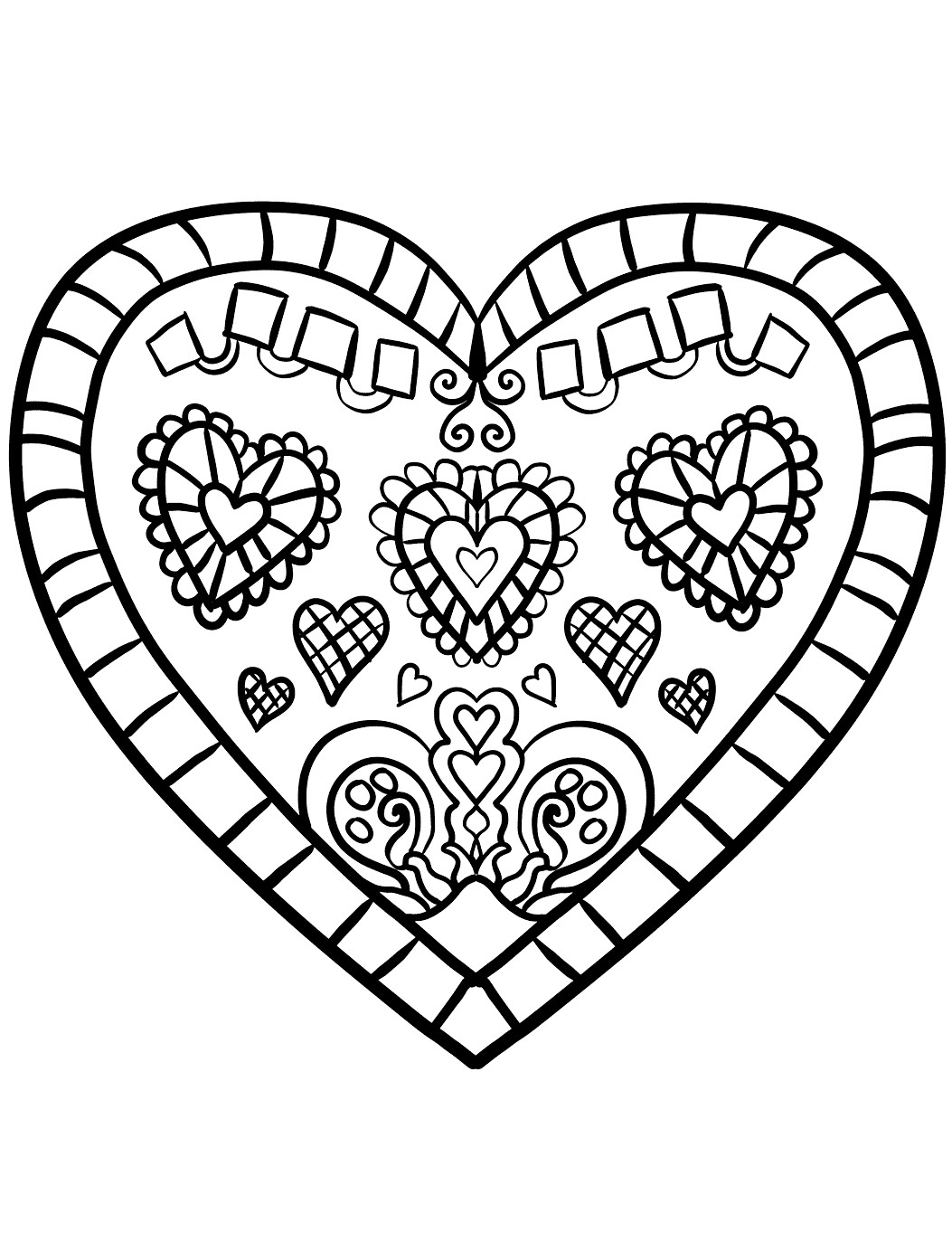 Free Printable Heart Coloring Pages
 Hearts Coloring Pages for Adults Best Coloring Pages For