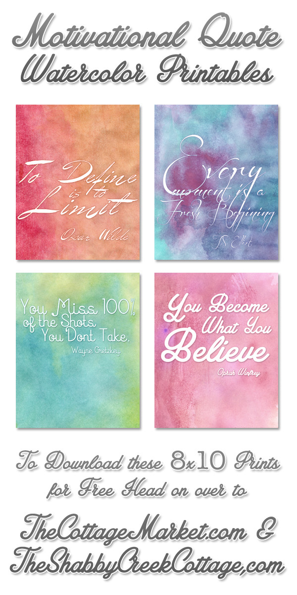 Free Printable Inspirational Quotes
 four free motivational quotes printables