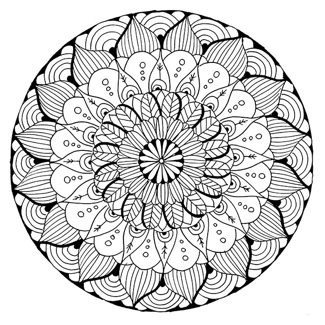 Free Printable Mandalas Coloring Pages Adults
 alisaburke new coloring page in the shop