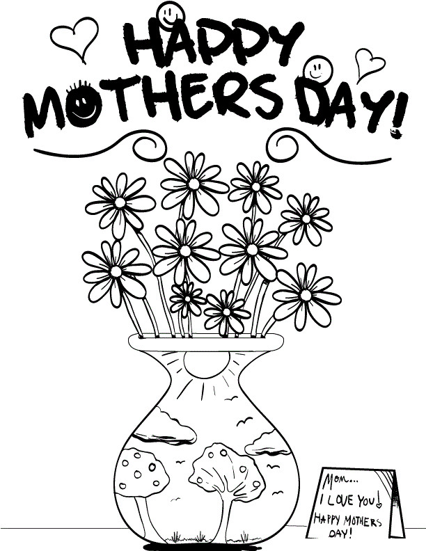Free Printable Mothers Day Coloring Pages
 Free Printable Mothers Day Coloring Pages For Kids