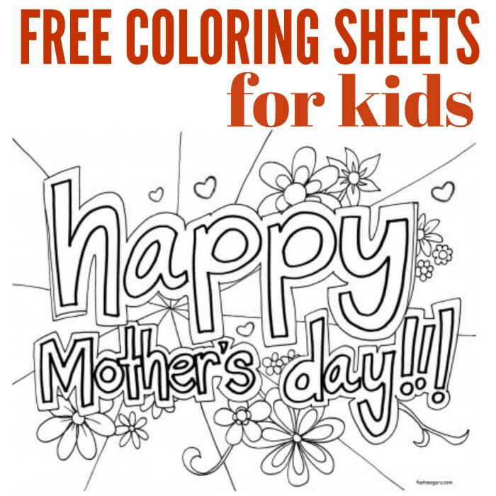 Free Printable Mothers Day Coloring Pages
 Free Mother s day coloring pages Mothers Day coloring sheets