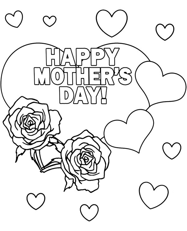 Free Printable Mothers Day Coloring Pages
 Free printable greeting cards happy mother s day coloring page