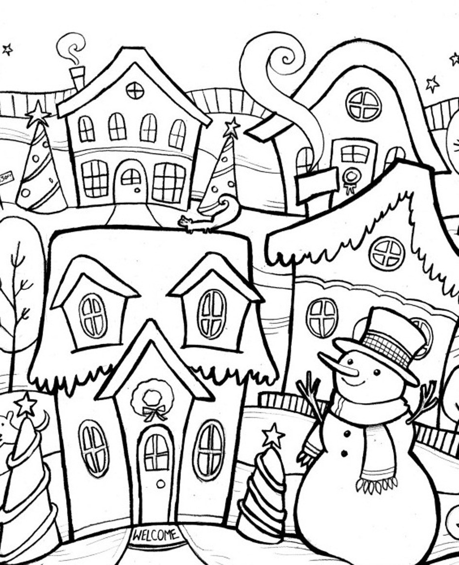 Free Printable Winter Coloring Pages
 Winter Themed Coloring Pages at GetColorings