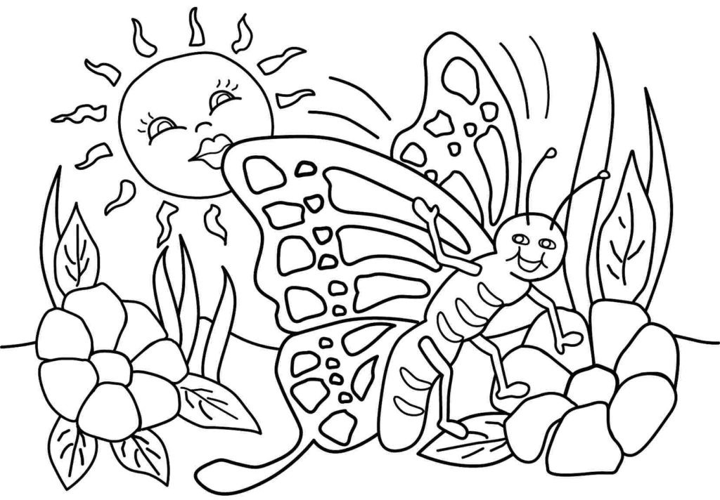 Free Spring Coloring Pages For Kids
 Spring coloring pages to print Coloring pages for kids