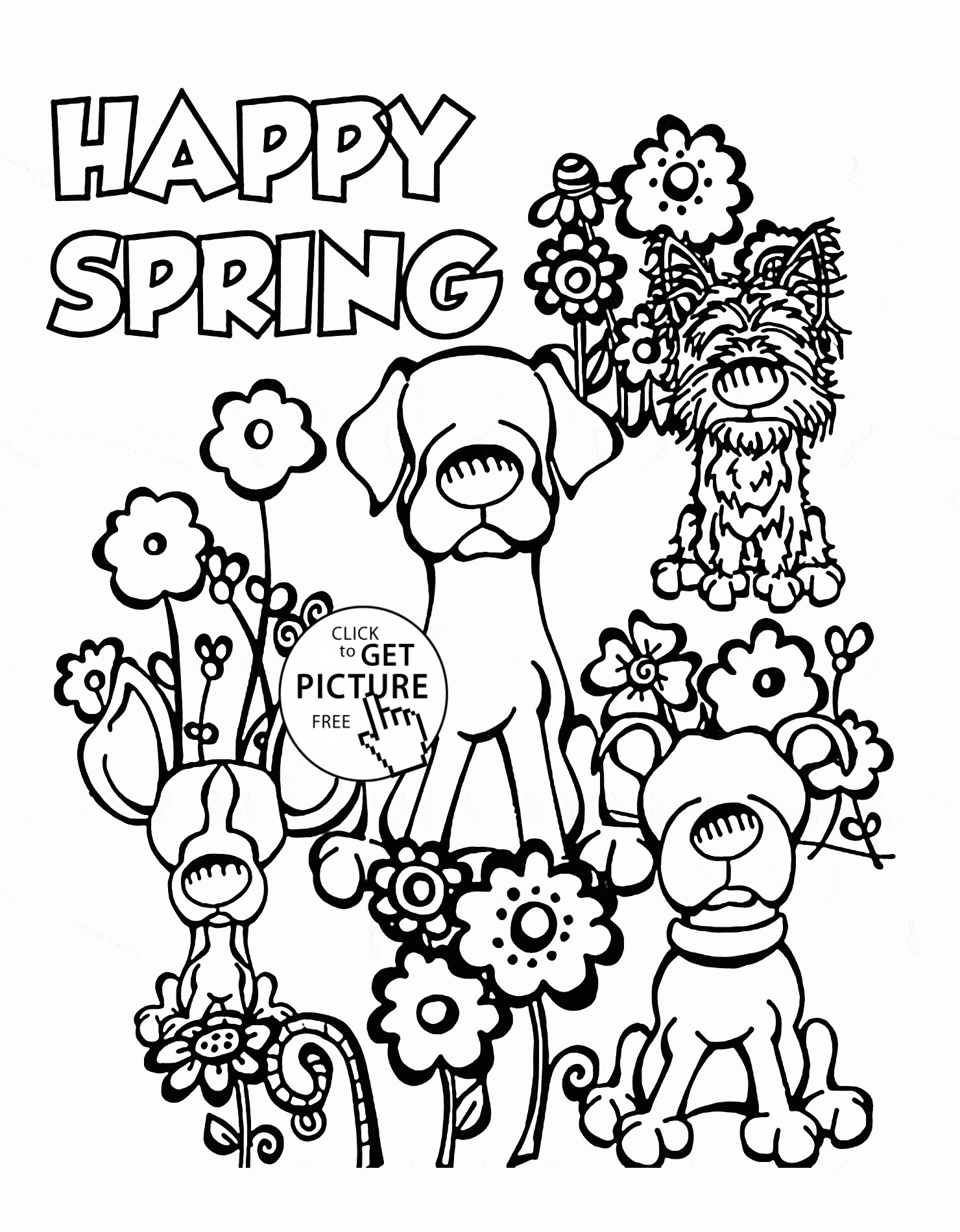 Free Spring Coloring Pages For Kids
 Spring Season Drawing at GetDrawings