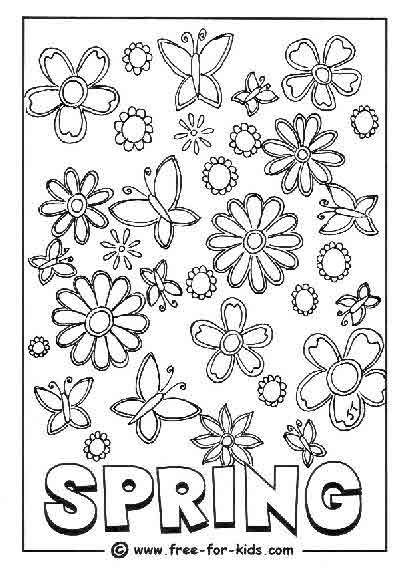 Free Spring Coloring Pages For Kids
 Spring Coloring