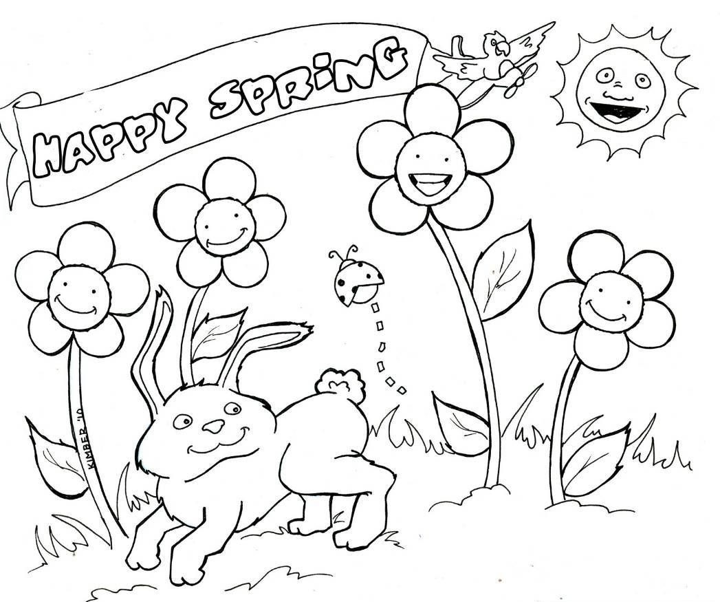 Free Spring Coloring Pages For Kids
 spring coloring pages printable spring coloring pages