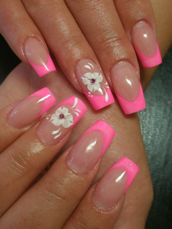 French Manicure Nail Designs
 Colorful French Nail Art Designs 2011