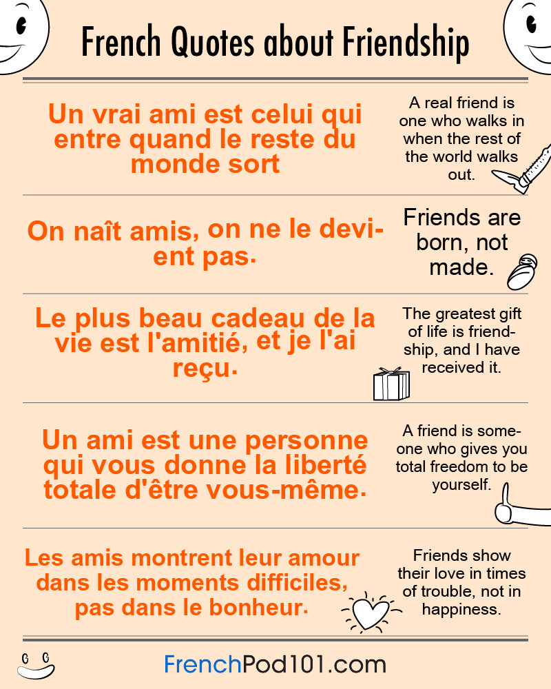 French Quotes About Friendship
 Learn French FrenchPod101 — 👥French Quotes about