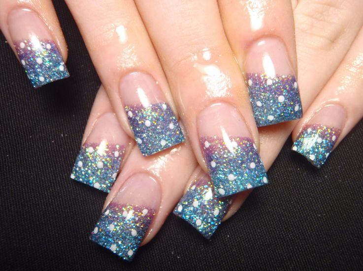 French Tip Nail Designs With Glitter
 65 Most Beautiful Glitter Nail Art Designs