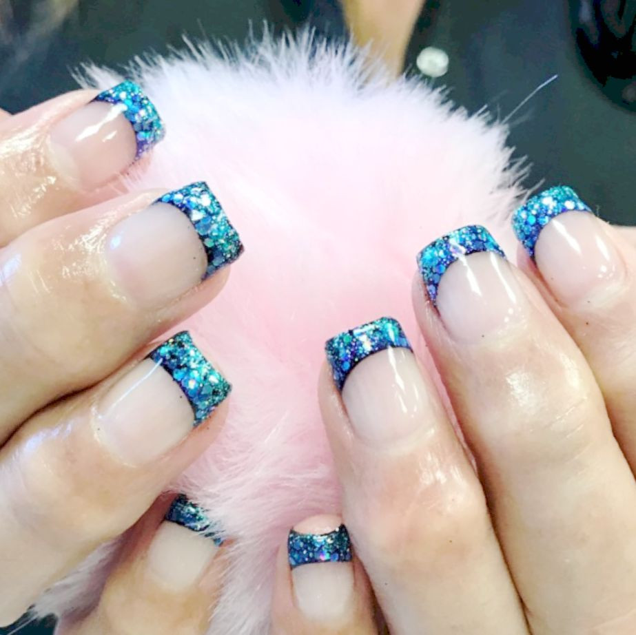 French Tip Nail Designs With Glitter
 Nail Designs French Tip Glitter Amazing Nails design