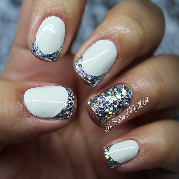French Tip Nail Designs With Glitter
 35 Amazing Glitter Nail Designs for 2016 Pretty Designs