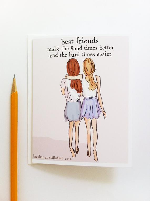 Friends Birthday Cards
 Miss You Card Best Friends Card Bon Voyage Card Miss You