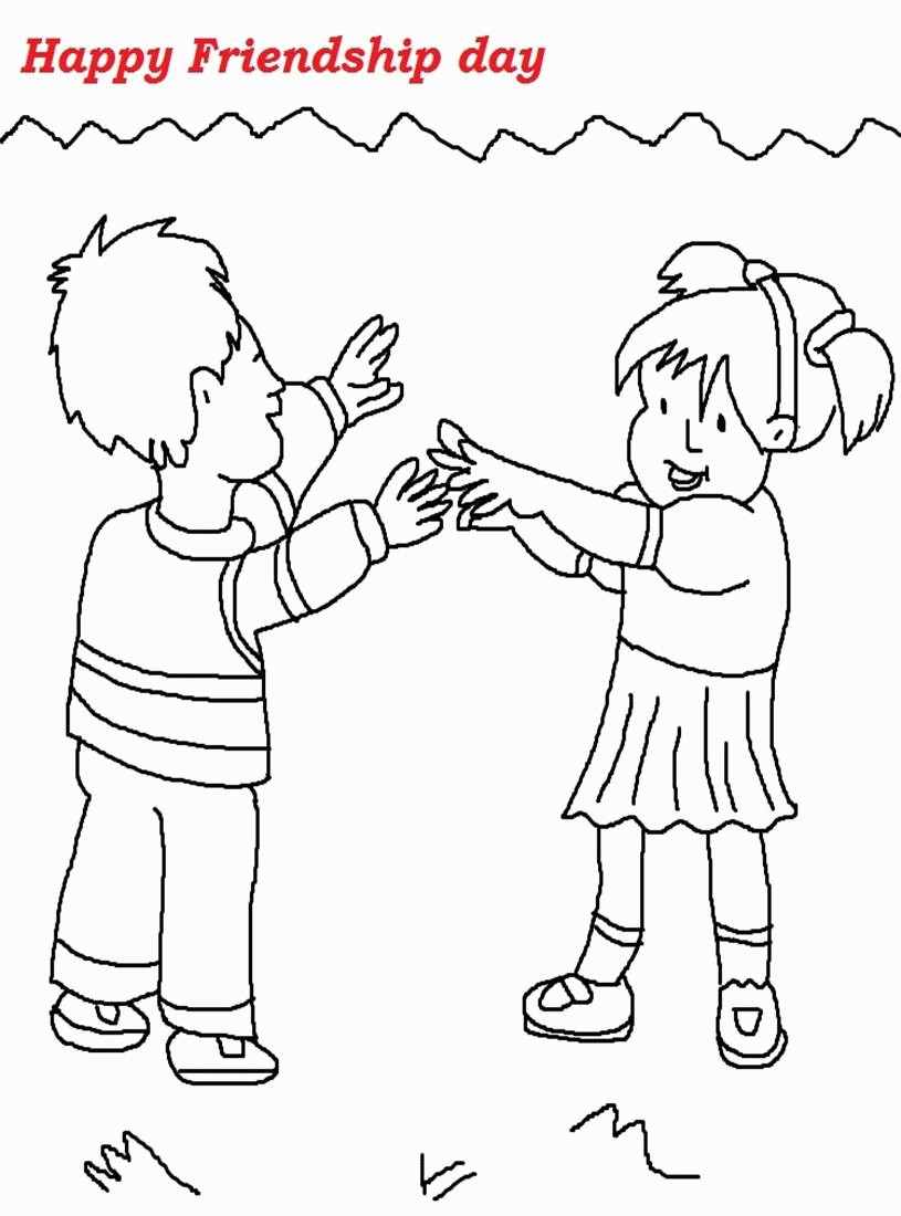Friendship Coloring Pages For Kids
 Friendship Coloring Pages Printable Coloring Home