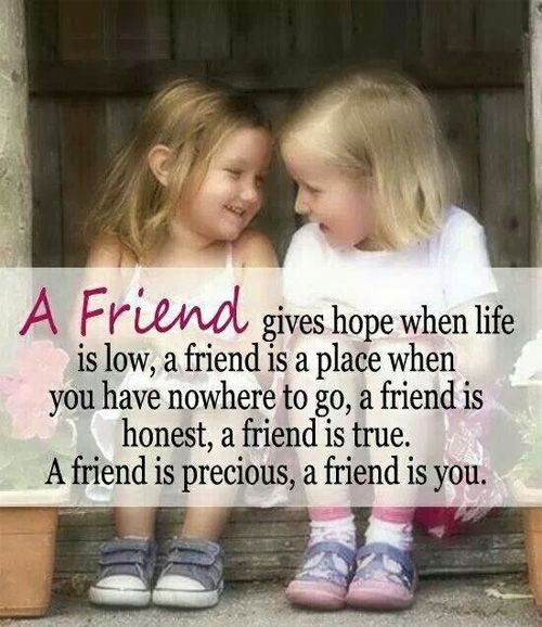 Friendship Pic Quotes
 A Friend Gives Hope Great Friendship Quote