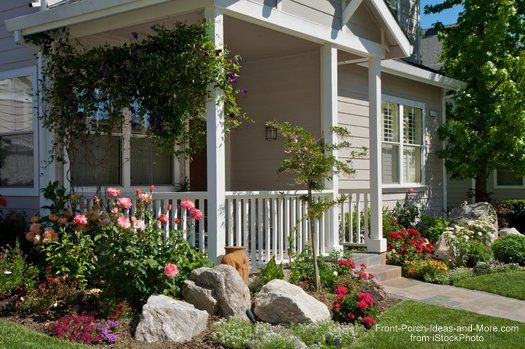 Front Porch Landscape Design
 Landscaping with Rocks Around Your Porch