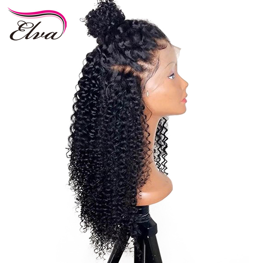 Frontal Wigs With Baby Hair
 Density 360 Lace Frontal Curly Wigs With Baby Hair