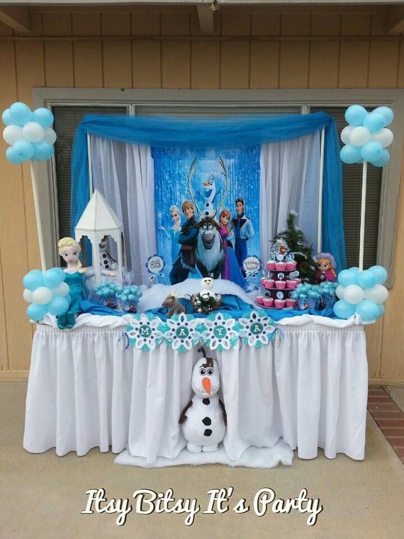 Frozen Birthday Decor
 FROZEN PARTY Frozen banner frozen decoration by